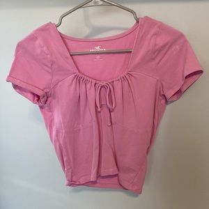 pink hollister crop top worn once